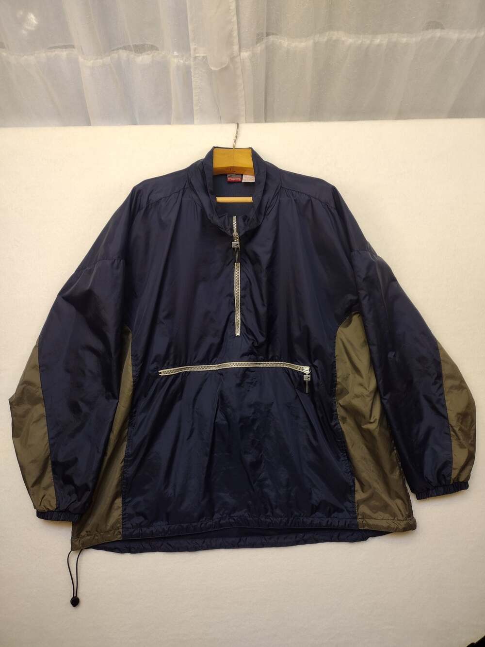 Pro Spirit Anorak Jacket VTG 90s XXL Navy Green Colorblock Windbreaker Pullover